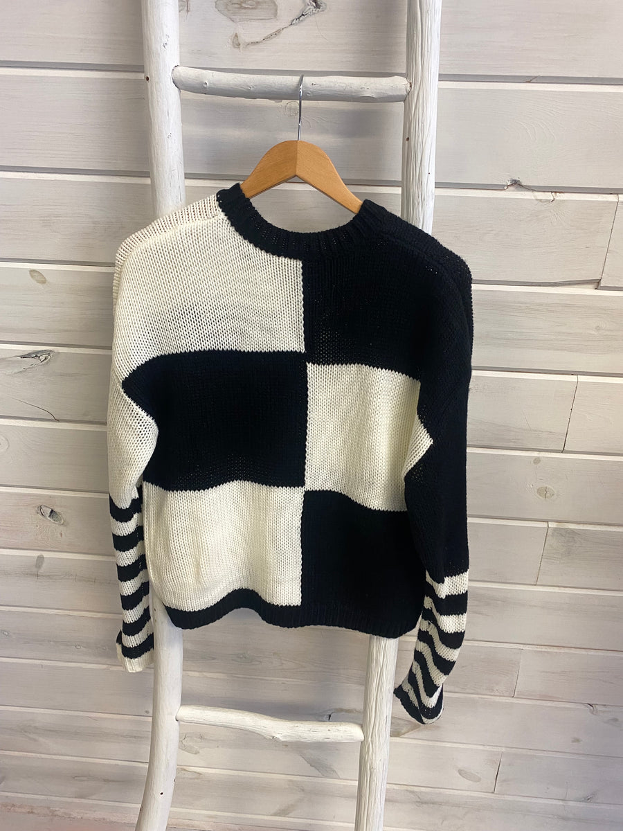 Black Checker Sweater Board and Batten Boutique