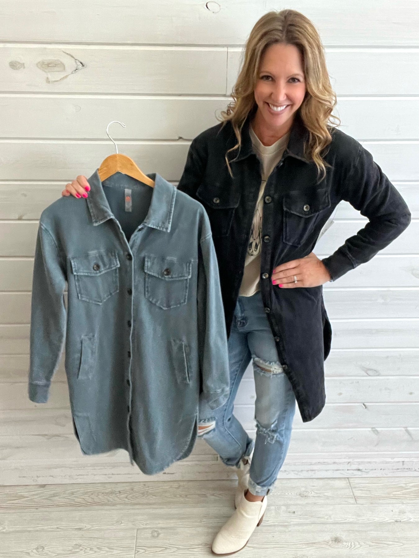 Button cheap down sweatshirt